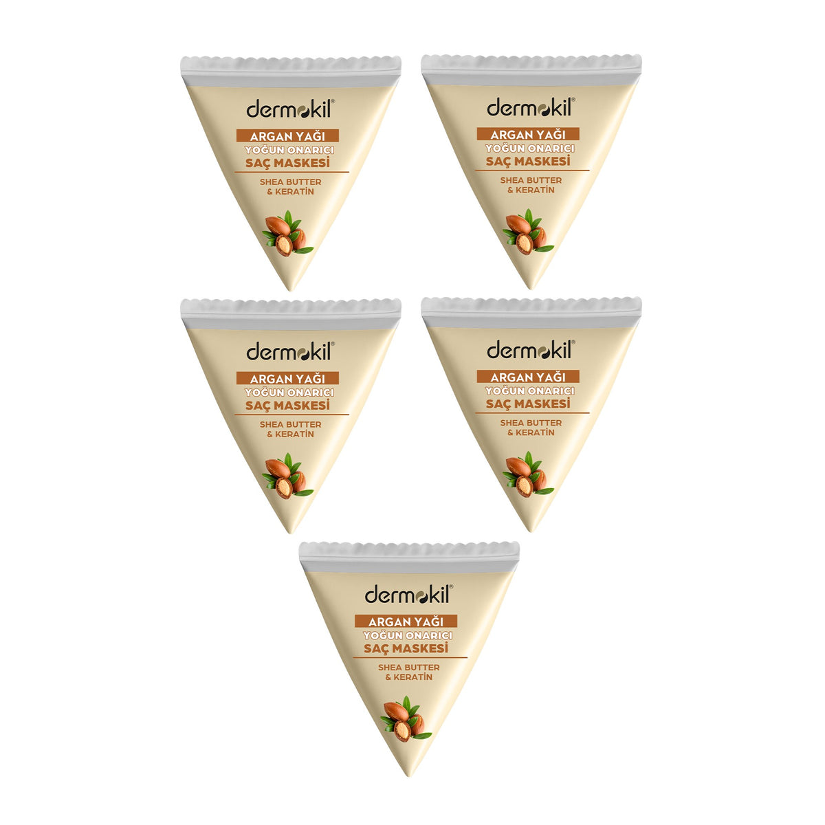 Argan Özlü Yoğun Onarıcı Saç Maskesi Seti 25 ml 5li Set