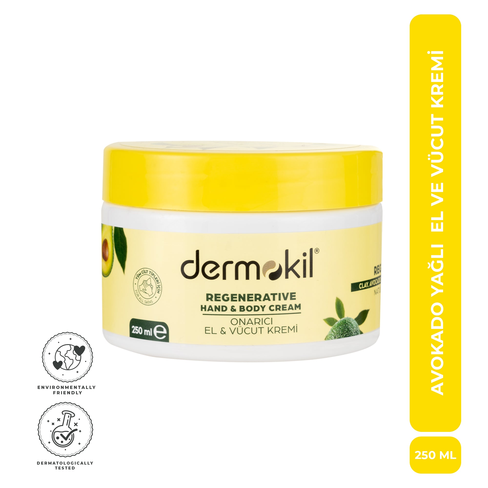 Onarıcı Avokado Yağlı El ve Vücut Kremi 250 ml - Dermokil