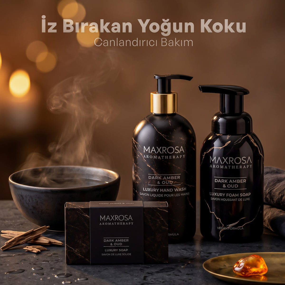 Aromatherapy Dark Amber & Oud Köpük Sabun 400 g