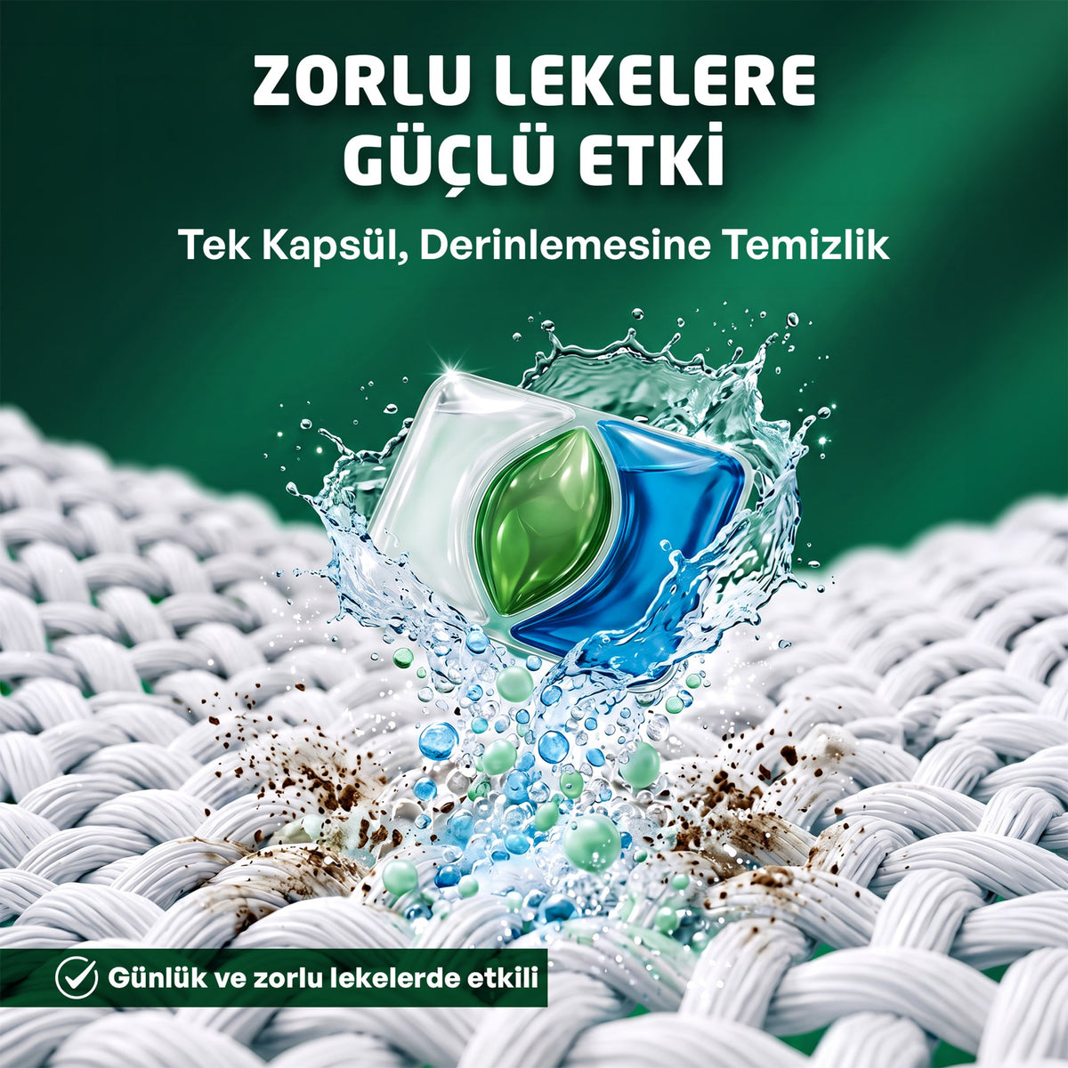 Beyazlar İçin 3’ü 1 Arada Çamaşır Deterjanı Kapsülü 15 Yıkama