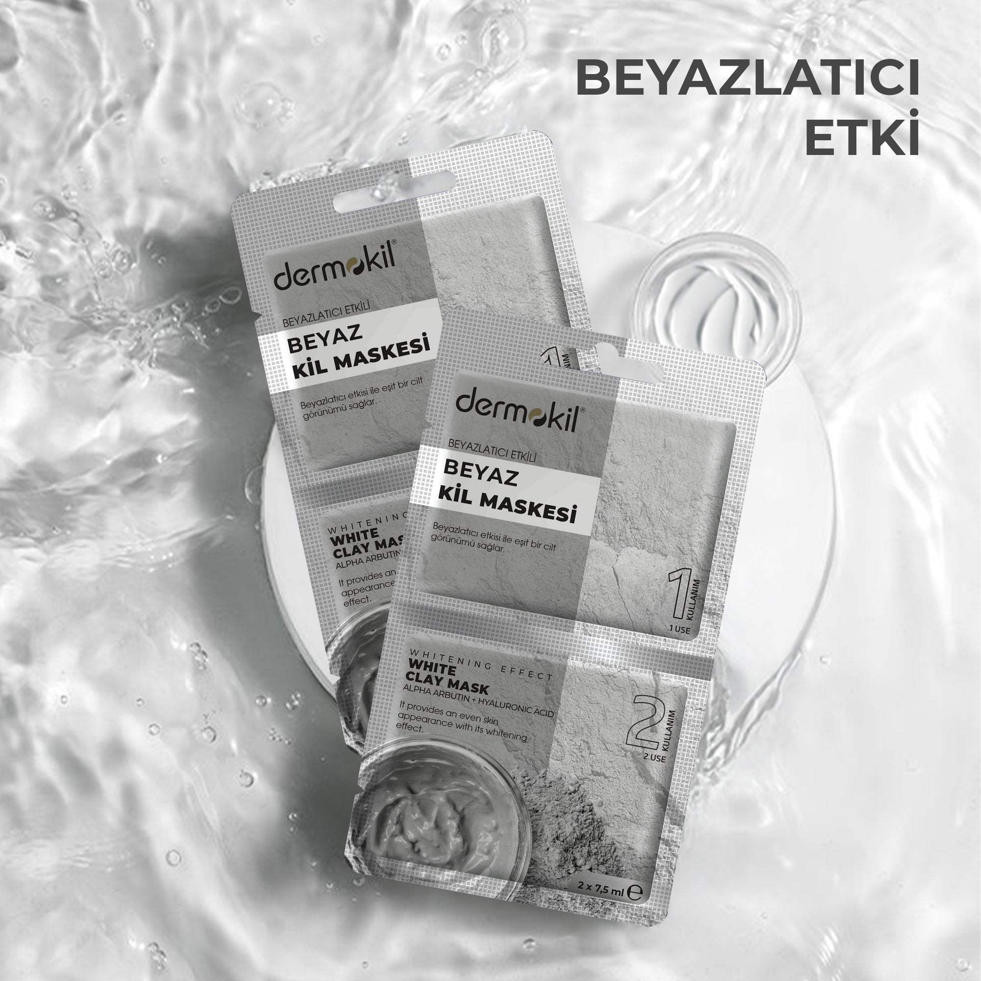 Beyazlatıcı Etkili Beyaz Kil Maskesi 15 ml - Dermokil