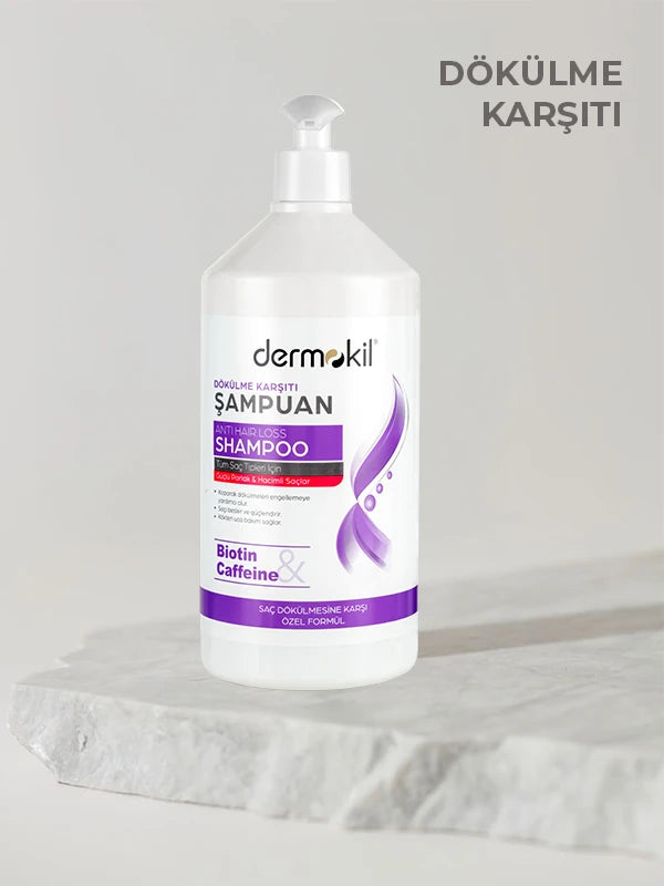 Biotin Kafein Dökülme Karşıtı Şampuan 1 lt, Dermokil.