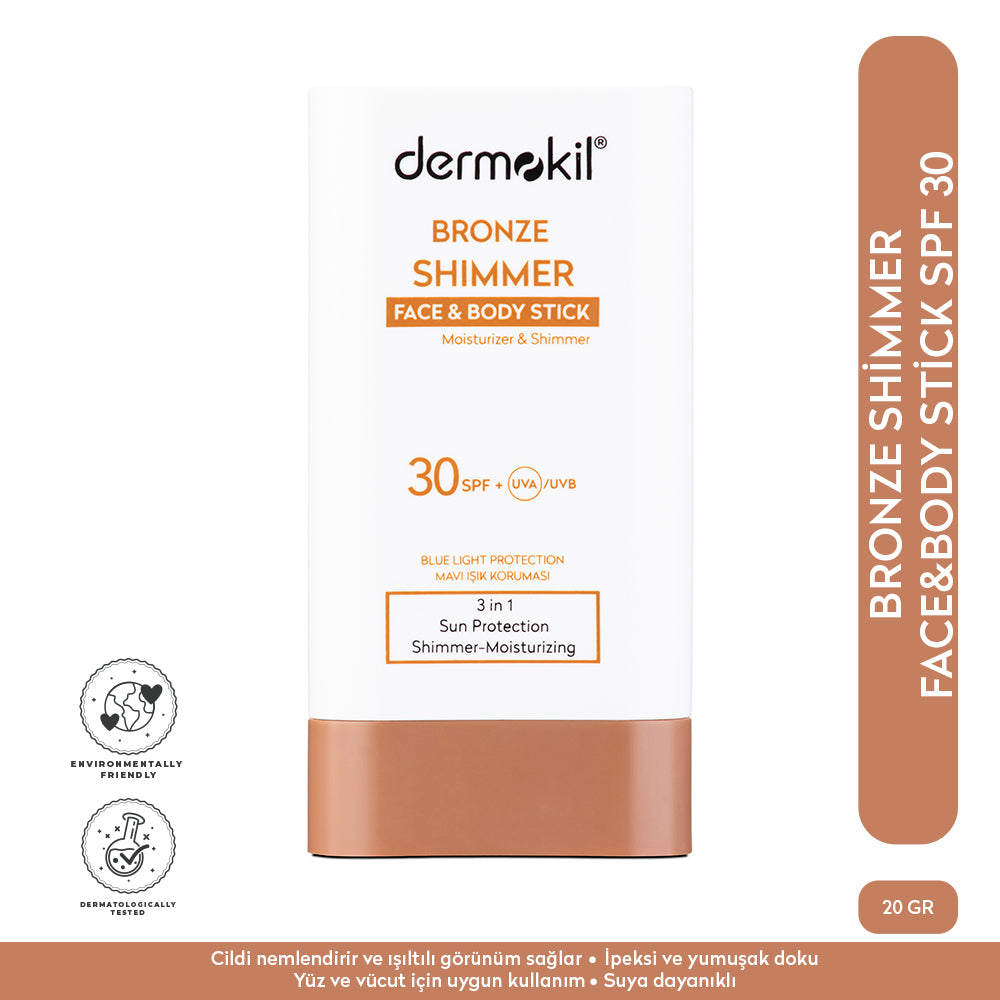 Bronzlaştırıcı Etkili SPF 30+ Stick Güneş Koruyucu 20 g - Dermokil