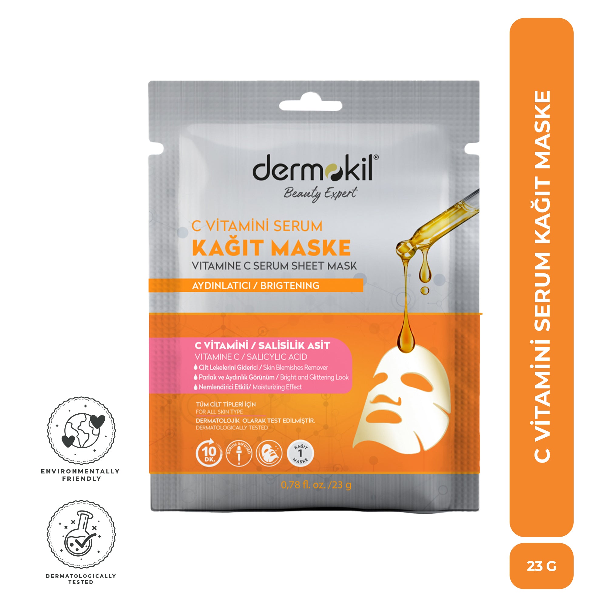 C Vitamini Serum Kağıt Maske 23 gr - Dermokil