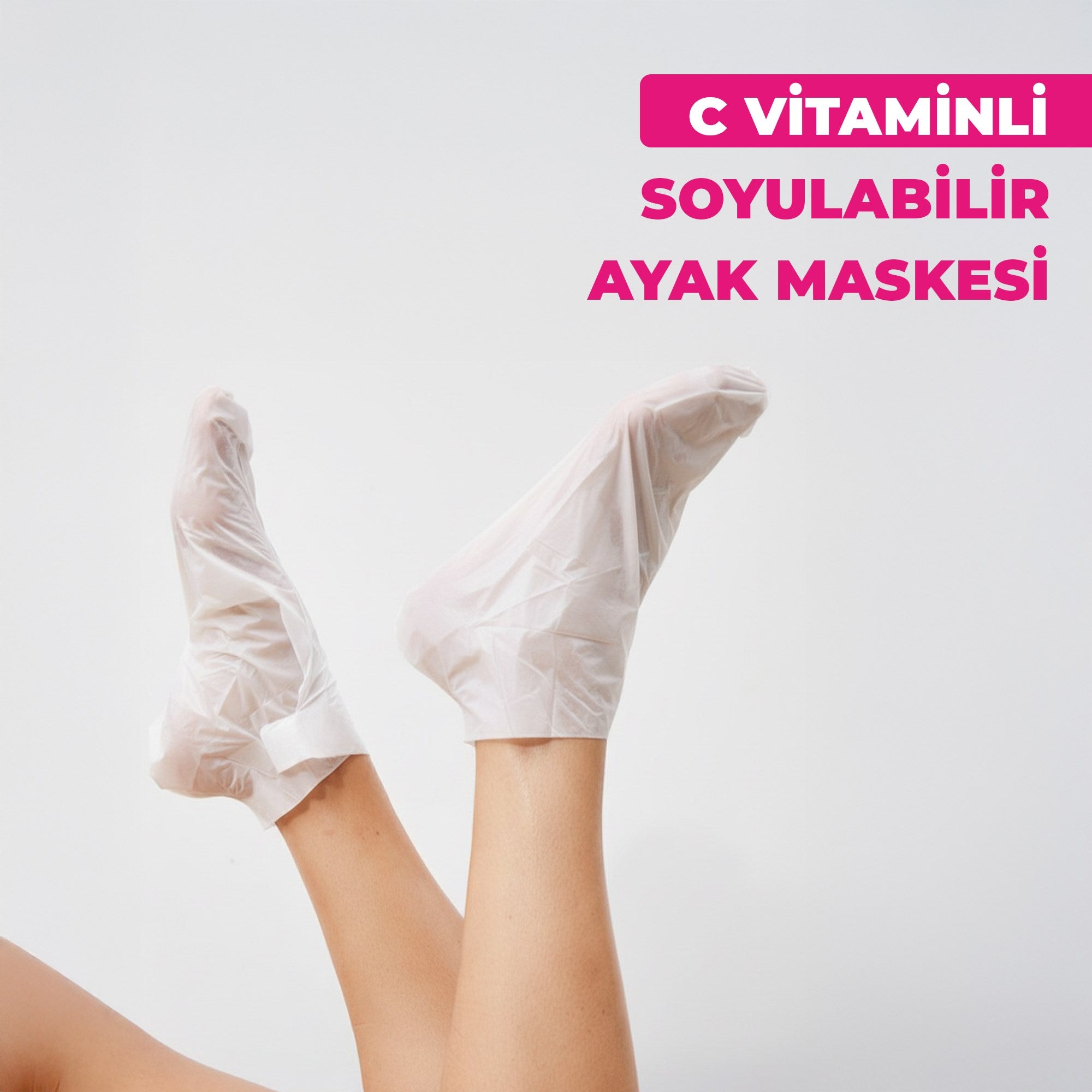 C vitaminli ayak maskesi ile ayakları nemlendirirken daha canlı ve bakımlı bir görünüm kazandırır