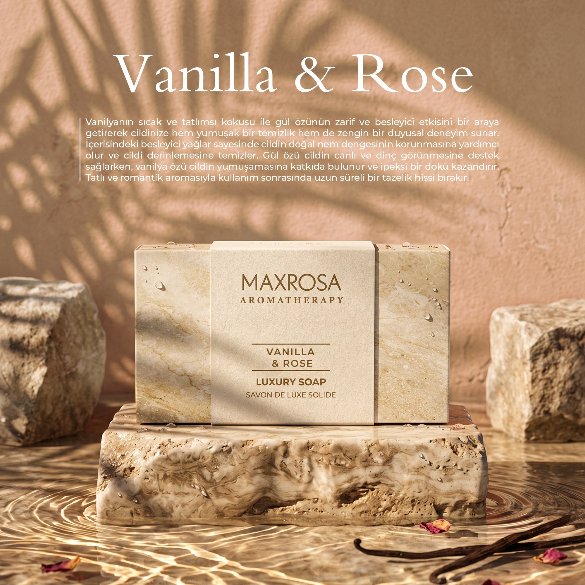 Maxrosa Aromatherapy Vanilla & Rose Katı Sabun 100 g