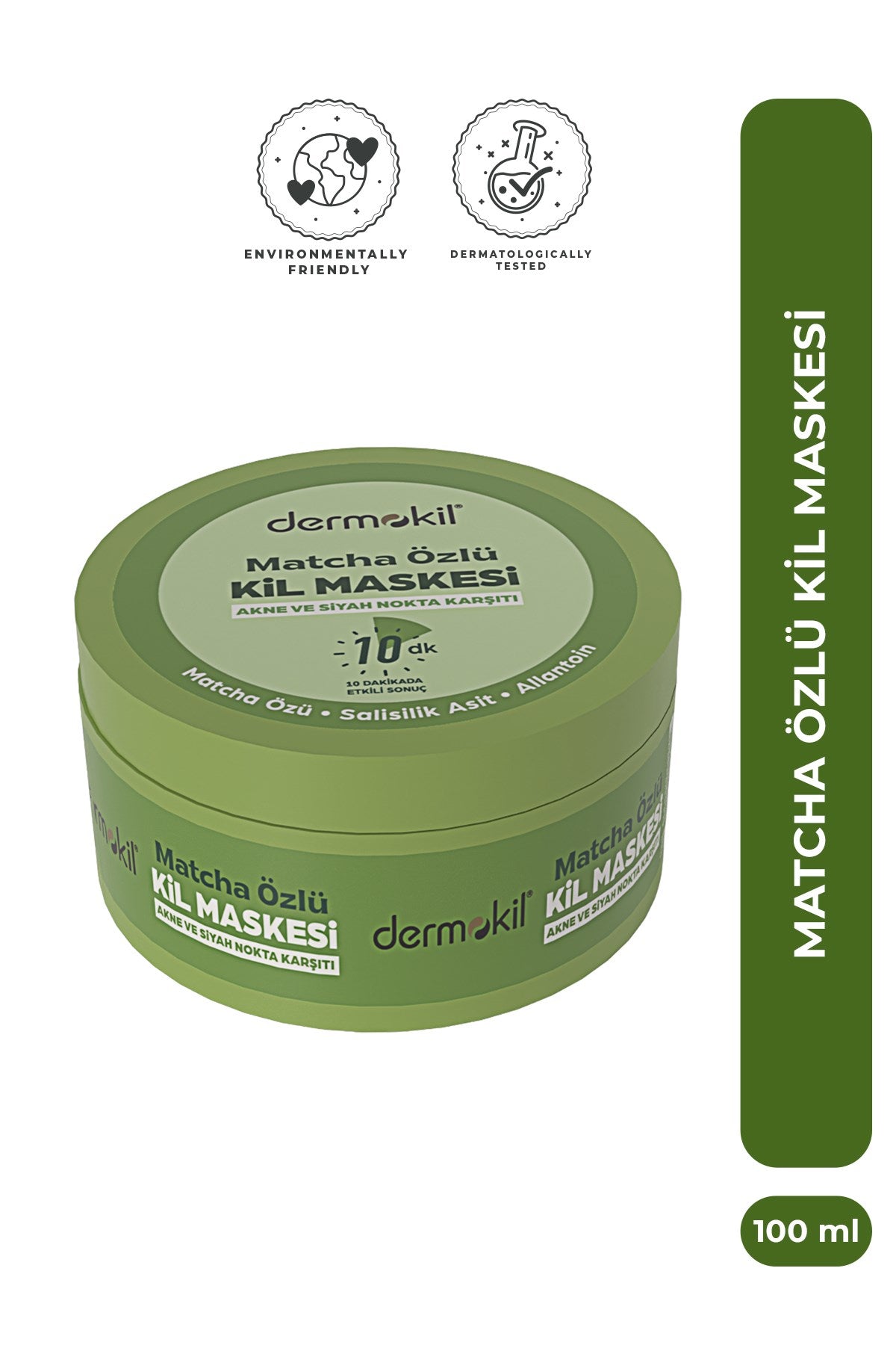 Matcha Özlü Akne ve Siyah Nokta Karşıtı Kil Maskesi 100 ml