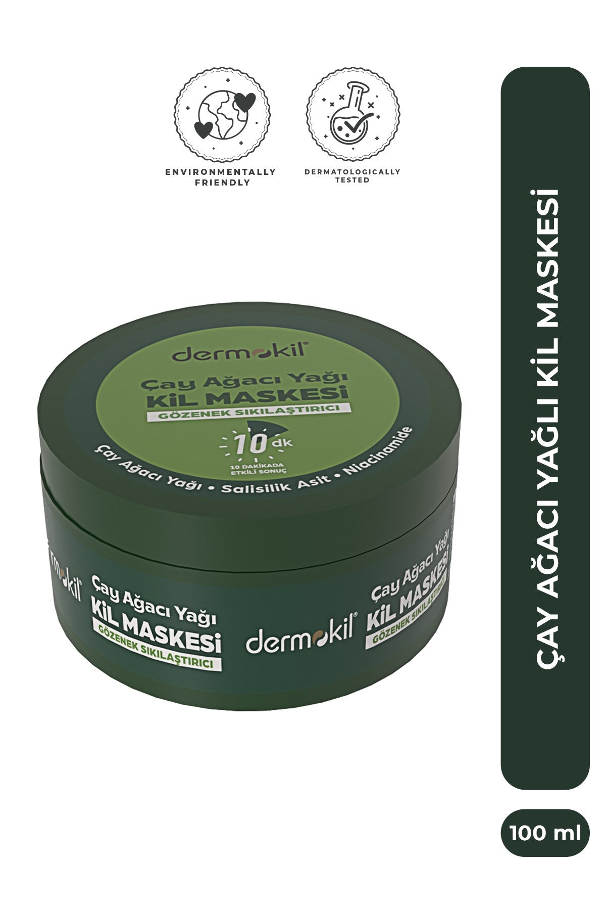 Gözenek Sıkılaştırıcı Çay Ağacı Yağı Kil Maskesi 100 ml, Dermokil.