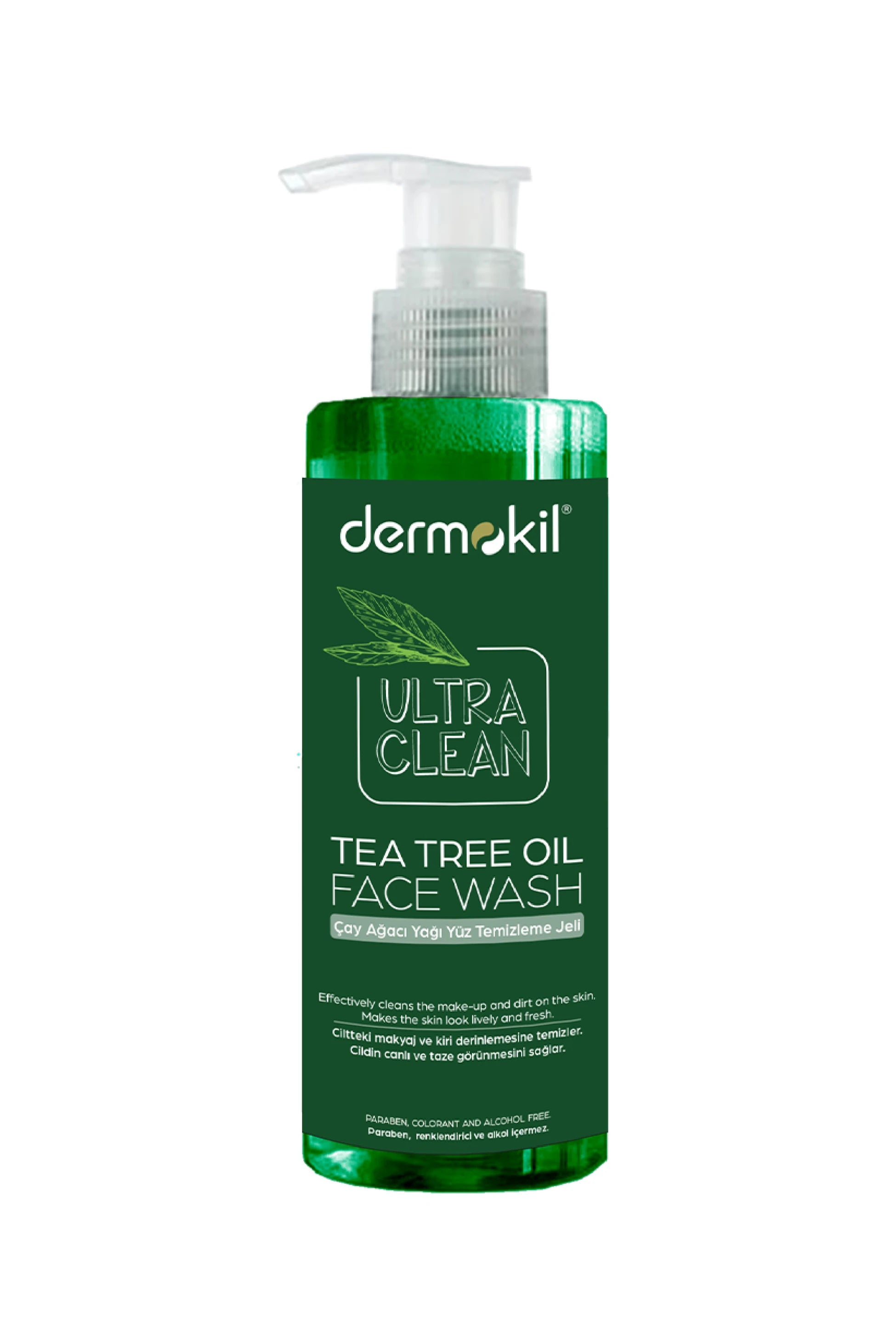 Akne Karşıtı Tazeleyici Çay Ağacı Yağı Yüz Temizleme Jeli 300 ml - Dermokil