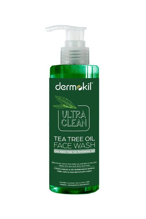 Akne Karşıtı Tazeleyici Çay Ağacı Yağı Yüz Temizleme Jeli 300 ml - Dermokil