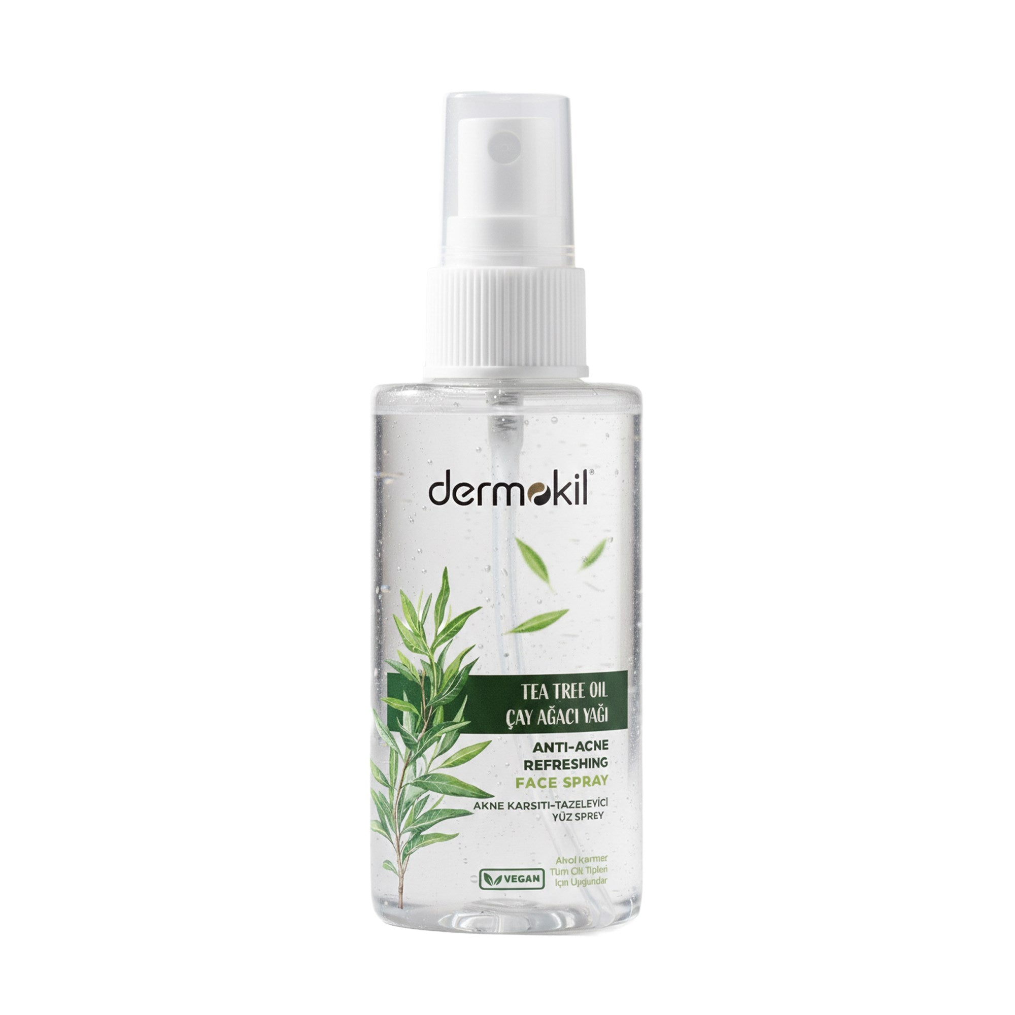 Akne Karşıtı Tazeleyici Çay Ağacı Yağı Yüz Spreyi 50 ml, Dermokil.