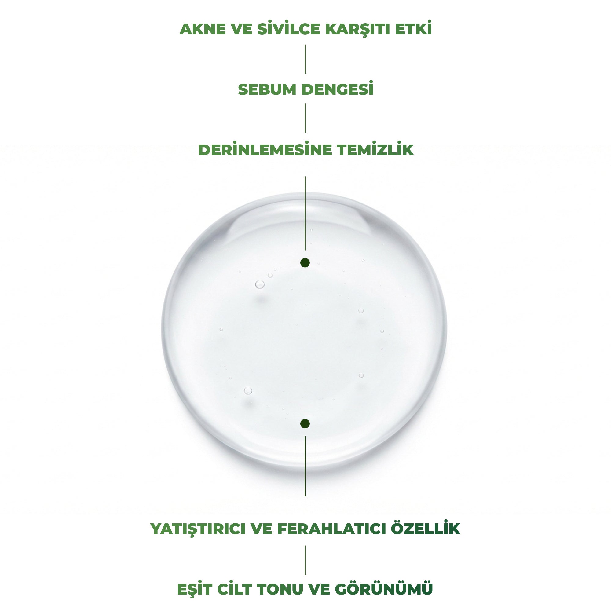 Çay ağacı içerikli akne karşıtı tonik ile cildi arındıran, gözenekleri sıkılaştırmaya yardımcı olan ve akne oluşumunu azaltarak daha temiz, dengeli ve pürüzsüz bir cilt görünümü kazandıran bakım ürünü