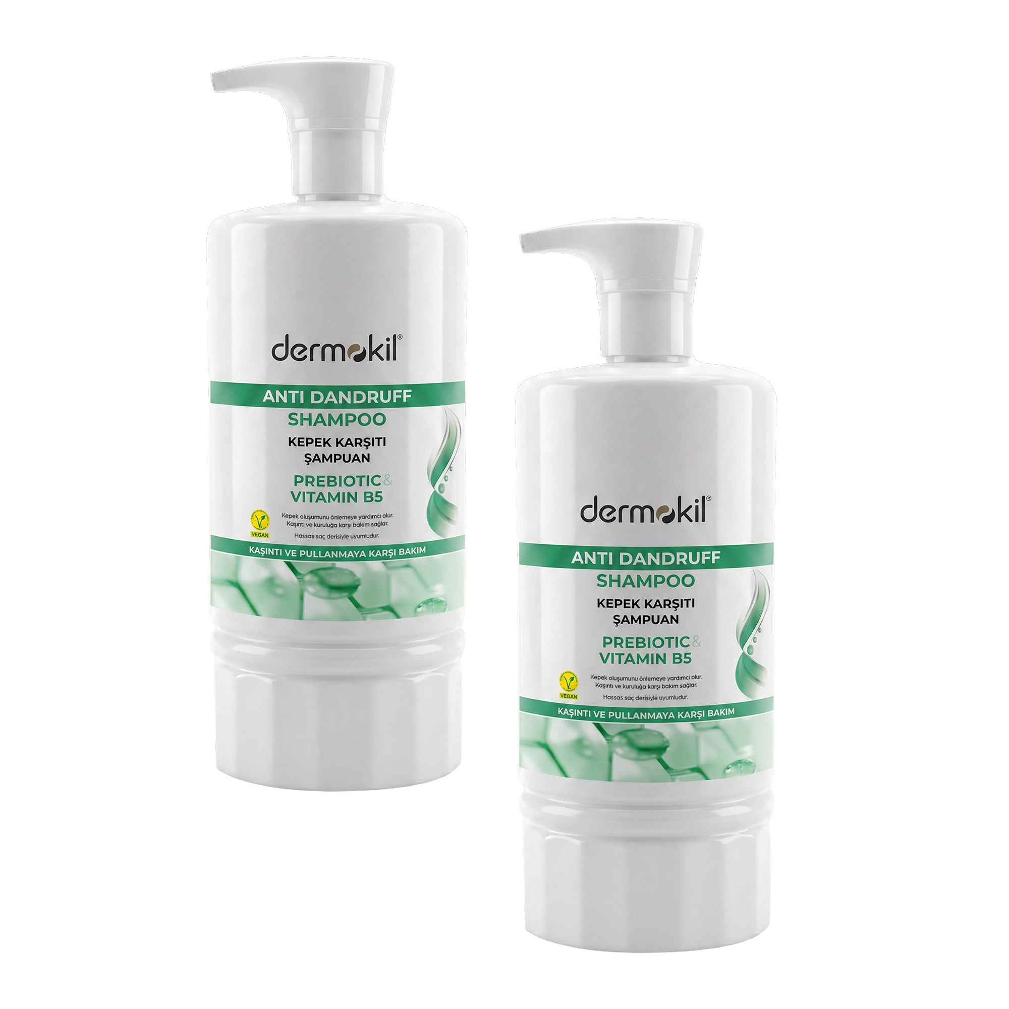 Dermokil Prebiyotik & Vitamin B5 Kepeğe Karşı Şampuan 950 ml x 2 Adet