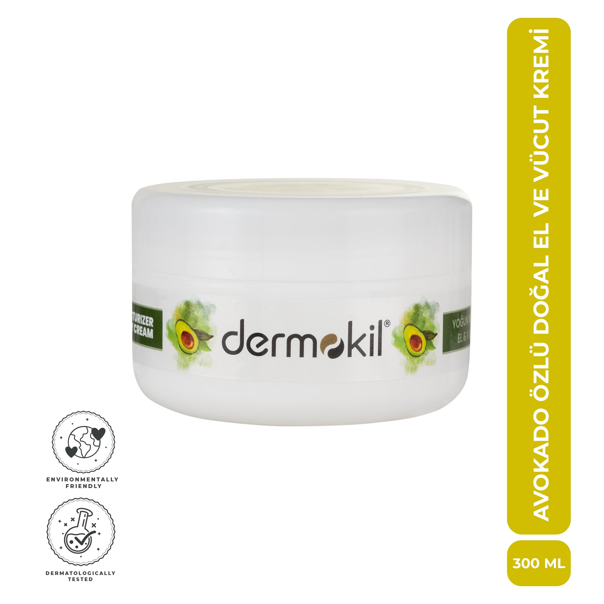 Avokado Özlü Doğal El ve Vücut Kremi 300 ml - Dermokil