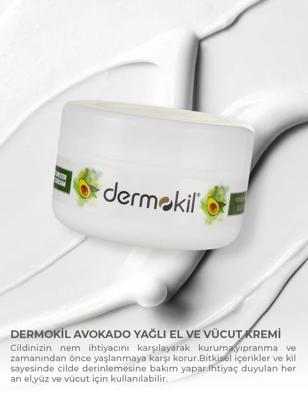 Avokado Özlü Doğal El ve Vücut Kremi 300 ml, Dermokil.