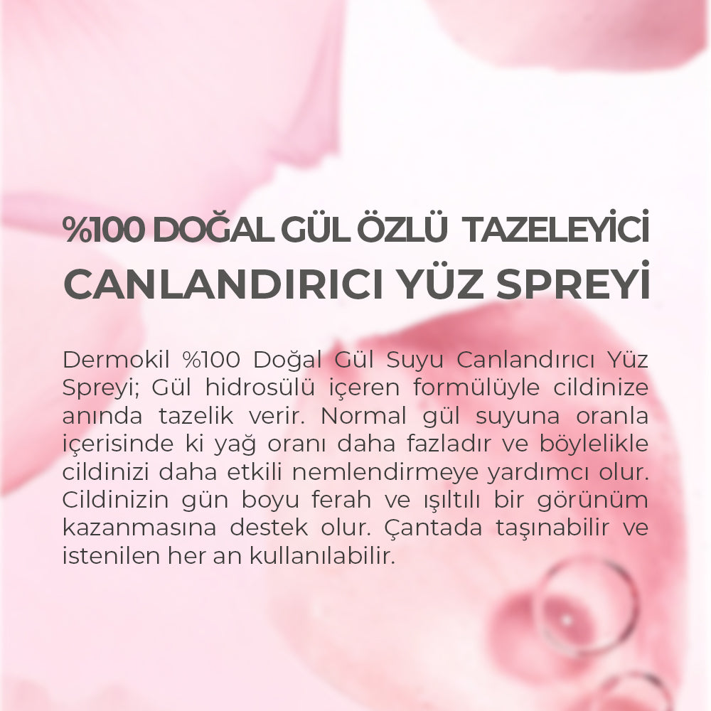 Canlandırıcı yüz spreyi ile cildi yatıştırarak tazelenmiş ve sağlıklı bir his kazandırır