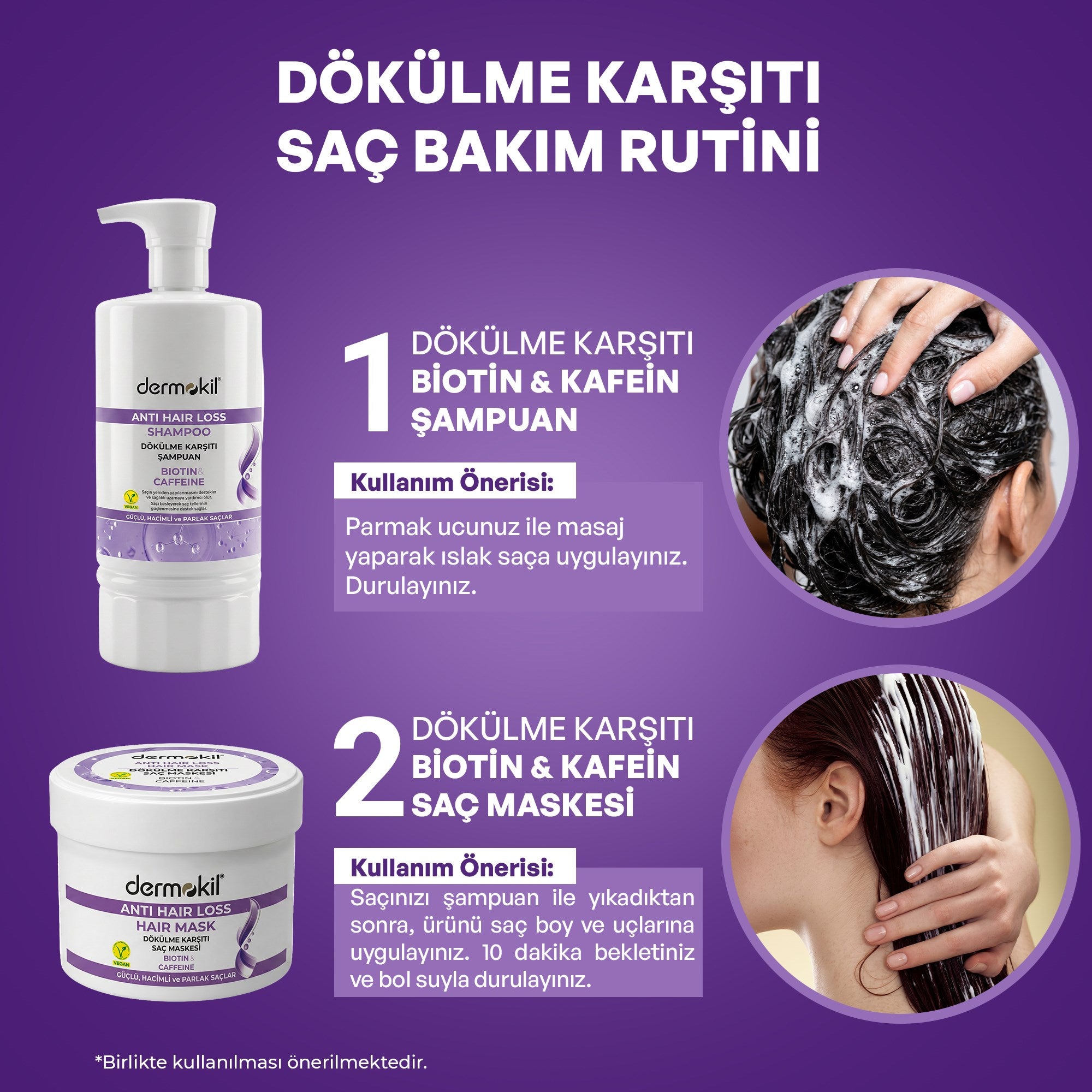 Dökülme Karşıtı (Biotine-Caffeine) Saç Bakım Maskesi 250 ml - Dermokil