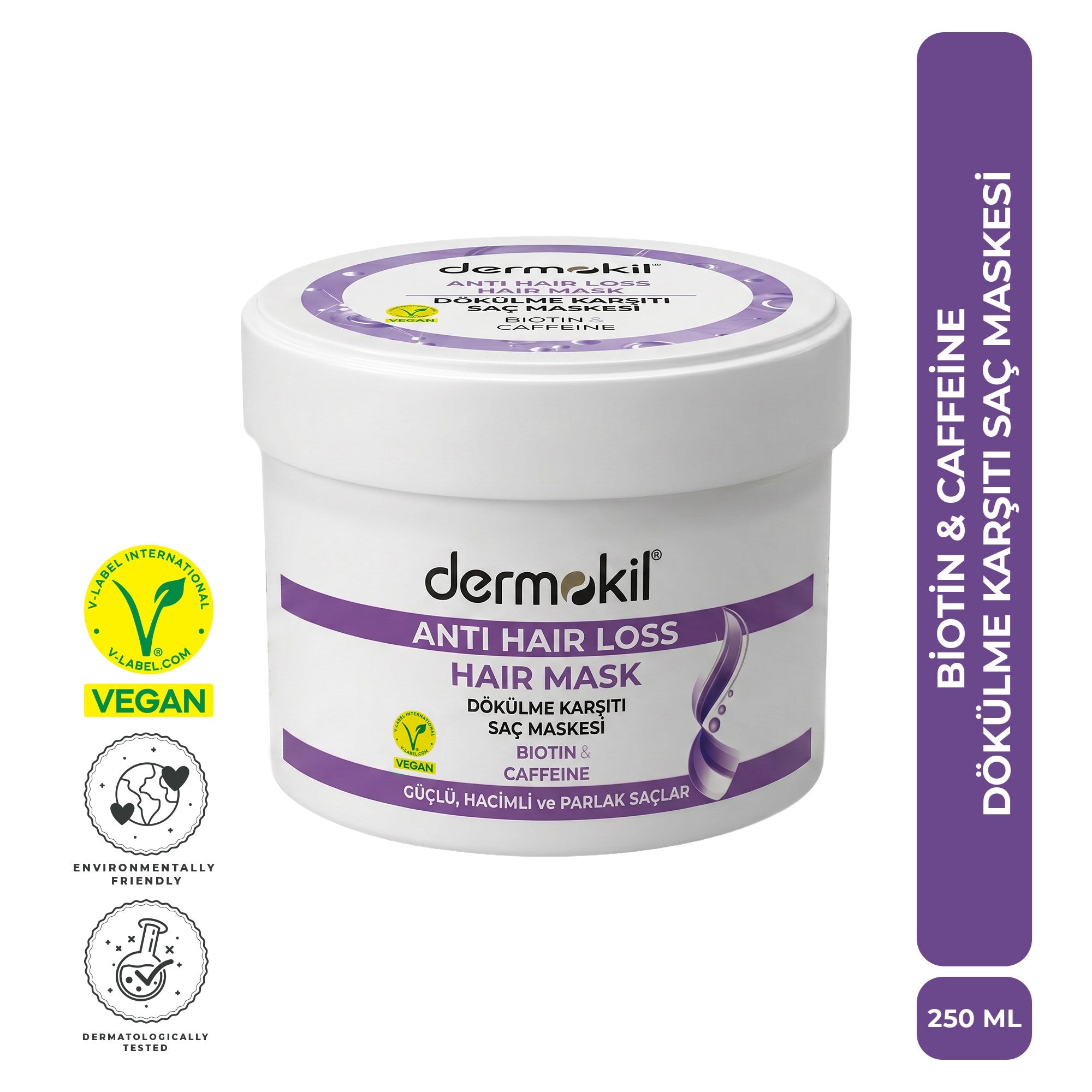 Dökülme Karşıtı (Biotine-Caffeine) Saç Bakım Maskesi 250 ml - Dermokil