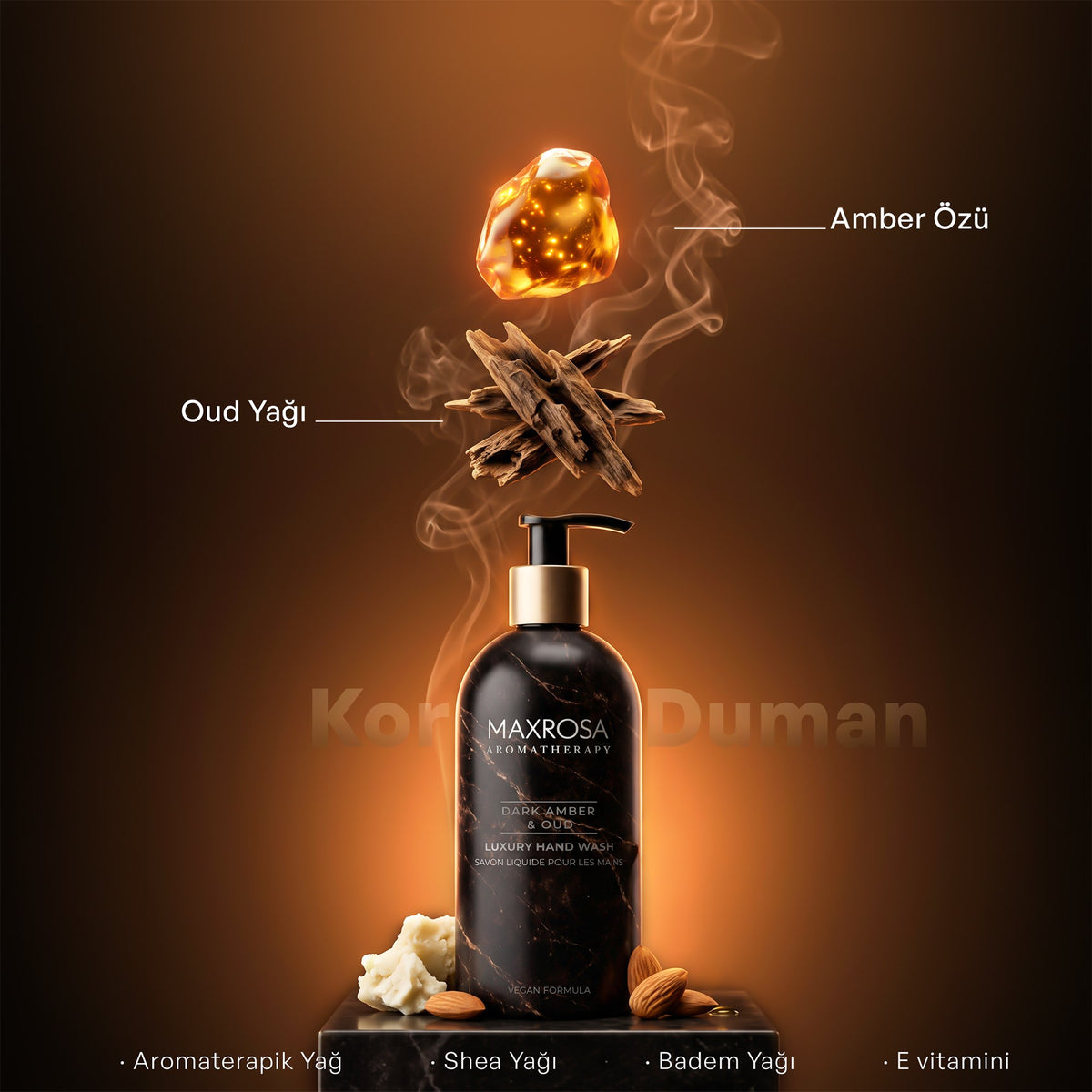 Maxrosa Aromatherapy Dark Amber & Oud Sıvı Sabun 500 ml