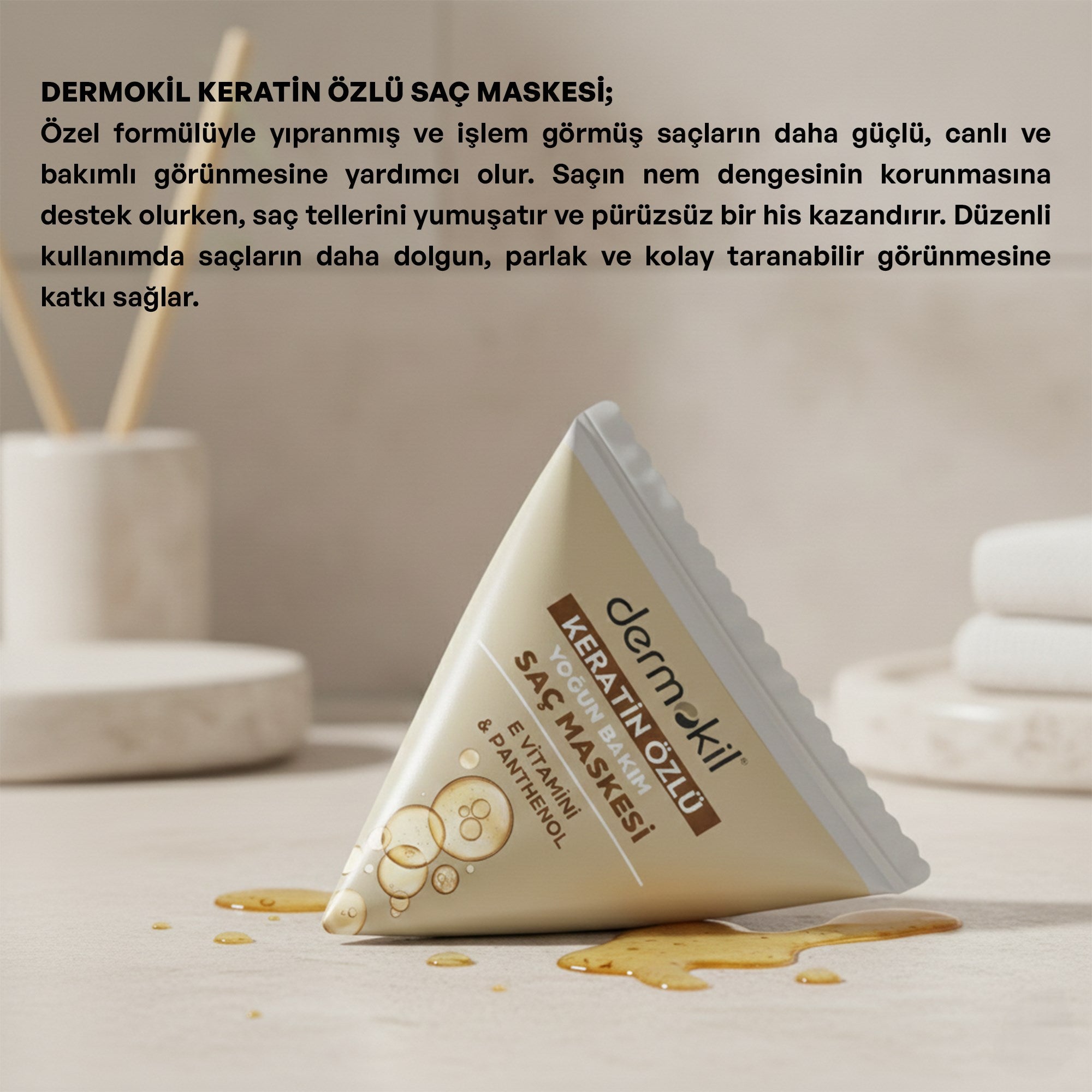 Keratin Özlü Saç Maskesi Seti 25 ml x 5 Adet