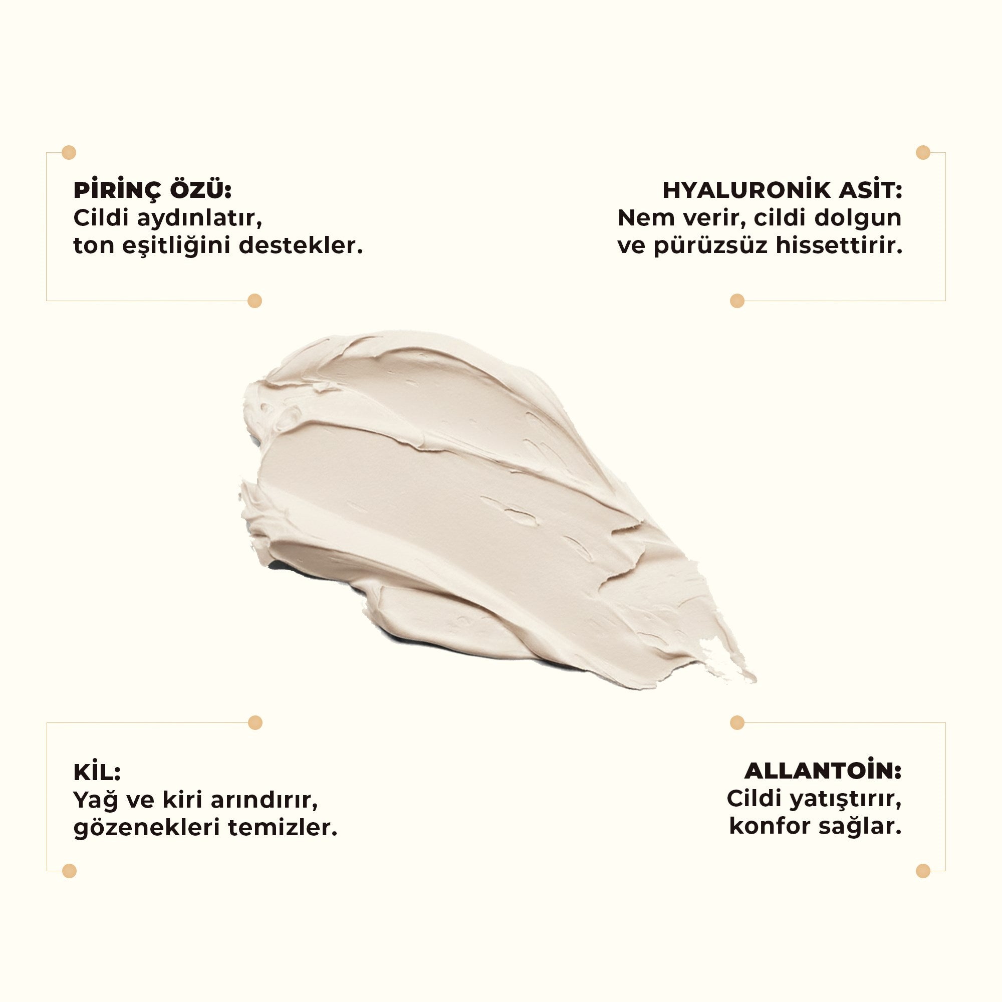 Beyazlatıcı Etkili Pirinç Özü Kil Maske 9 ml