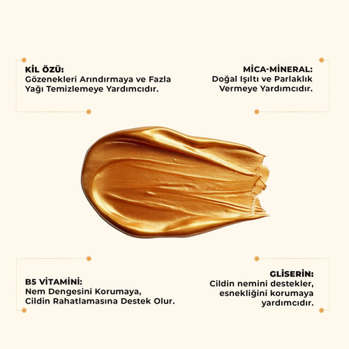 Yenileyici Besleyici Soyulabilir Altın Kil Maskesi 30 ml - Dermokil