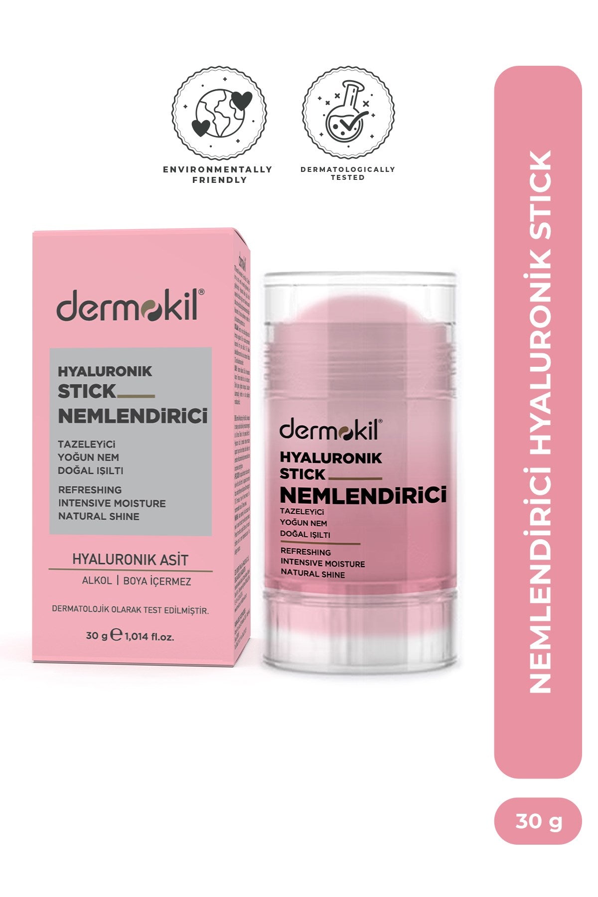 Hyaluronik asit içeren nemlendirici stick ile cildi yoğun şekilde nemlendiren, dolgunluk kazandıran ve daha pürüzsüz, canlı ve sağlıklı bir cilt görünümü destekleyen pratik bakım ürünü