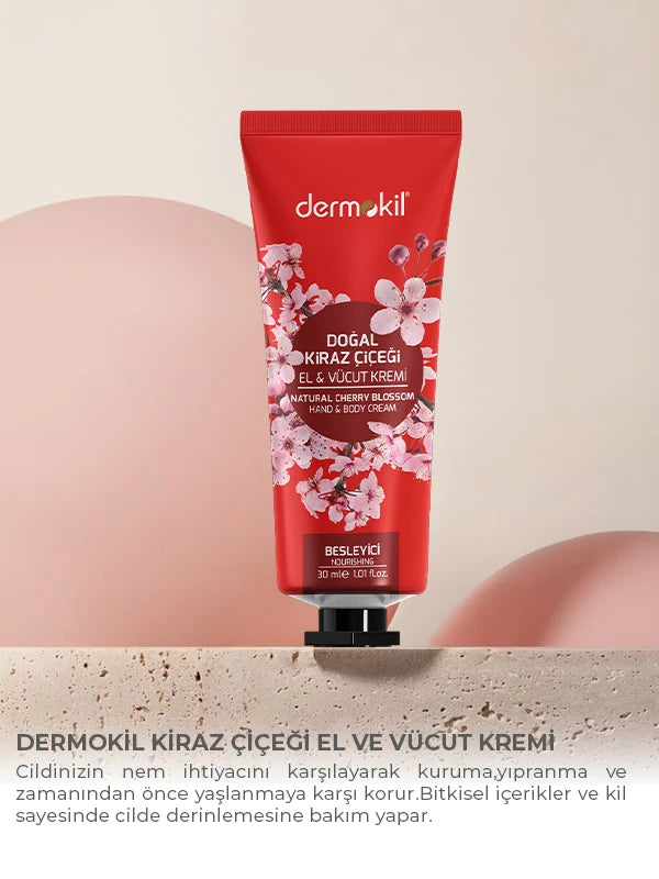 Kiraz Çiçeği Özlü Besleyici El ve Vücut Kremi 30 ml