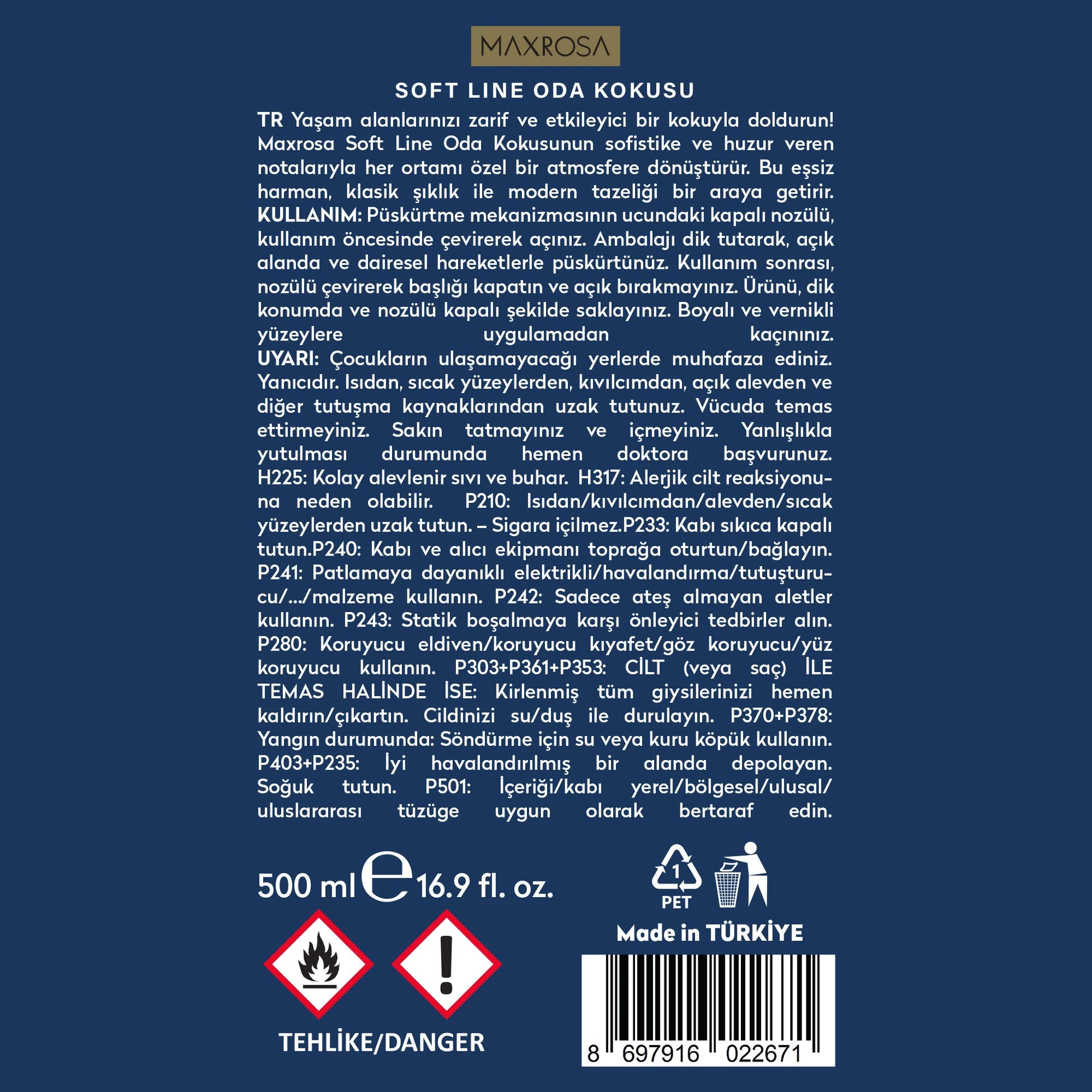 Soft Line Room Sprey Oda Kokusu 500 ml