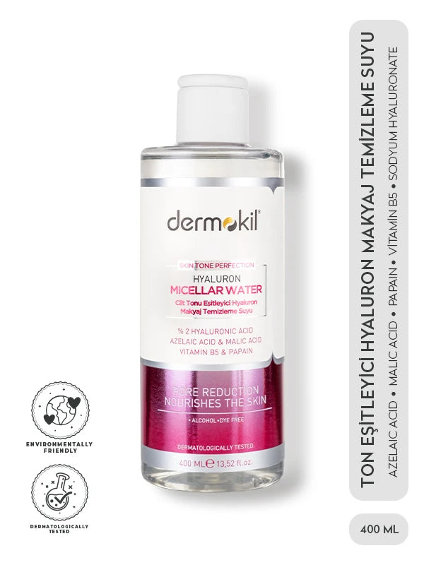 Cilt Tonu Eşitleyici Hyaluron Micellar Makyaj Temizleme Suyu 400 ml