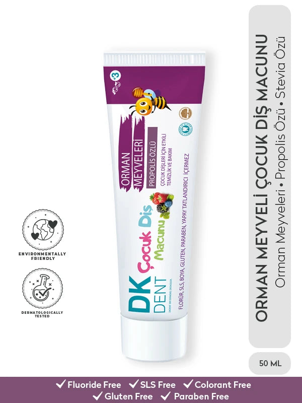 Orman Meyveleri Özlü Florürsüz Çocuk Diş Macunu 50 ml