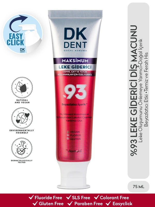 %93 Beyazlatıcı Maksimum Leke Giderici Diş Macunu 75 ml