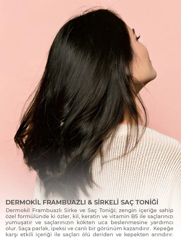 Ekstra Parlak ve Arındırıcı Frambuazlı ve Sirkeli Saç Toniği 400 ml
