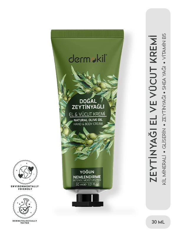 Zeytinyağı Yoğun Nemlendirici El ve Vücut Kremi 30 ml