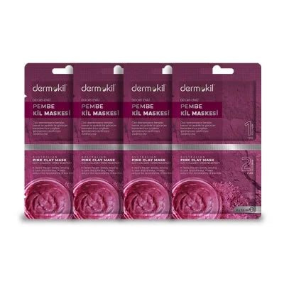Detox Etkili Pembe Kil Maskesi 2 x 7,5 ml 4'lü Set
