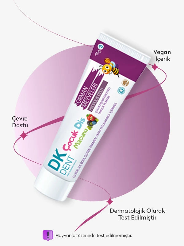 Orman Meyveleri Özlü Florürsüz Çocuk Diş Macunu 50 ml