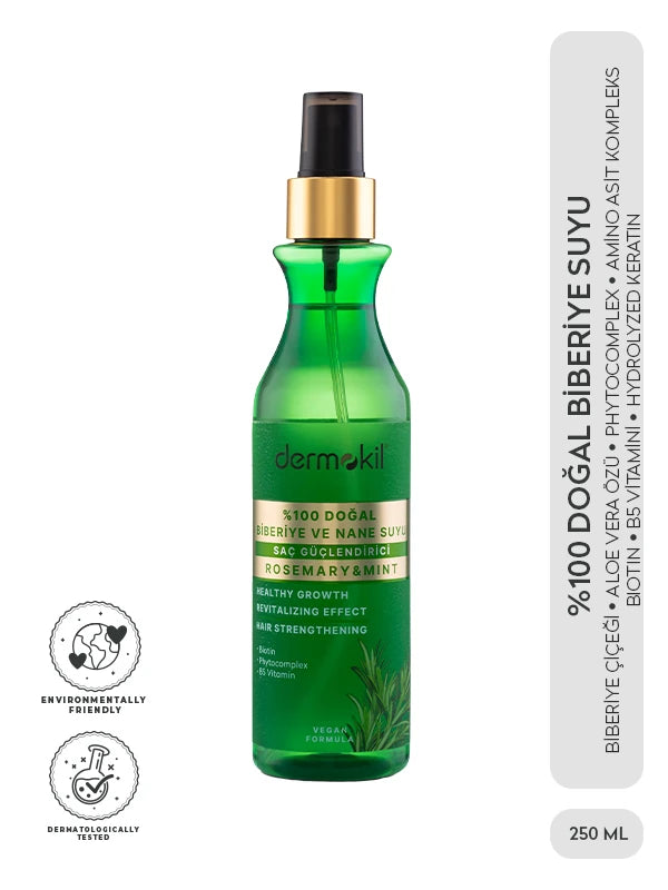 %100 Doğal Biberiye Suyu Saç Güçlendirici Sprey 250 ml