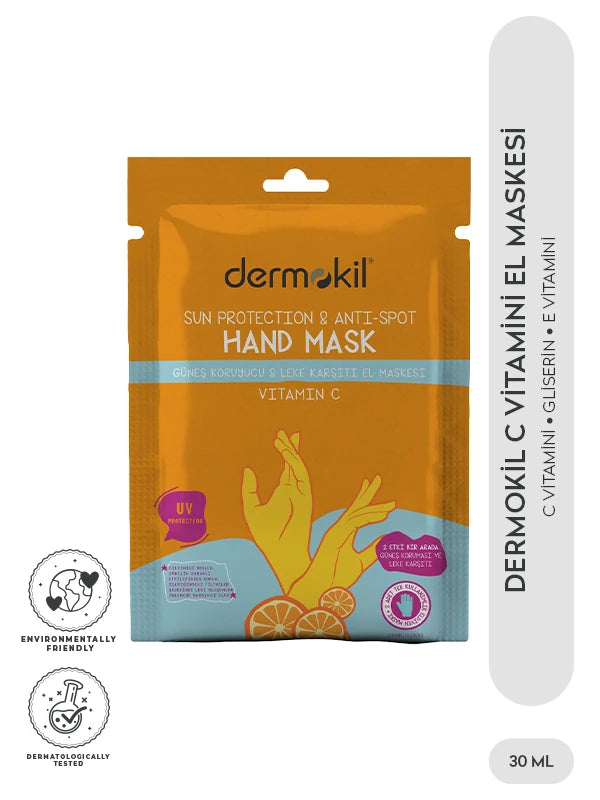 C Vitamini Leke Karşıtı & Güneş korumalı El Maskesi 30 ml