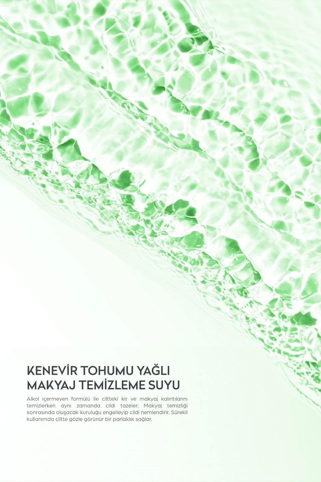 Kenevir Tohumu Yağı Yoğun Nemlendirme Micellar Makyaj Temizleme Suyu 400 ml