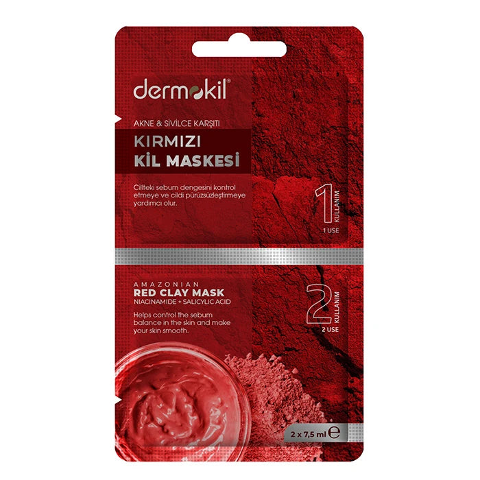 Akne ve Sivilce Karşıtı Kırmızı Kil Maskesi 15 ml