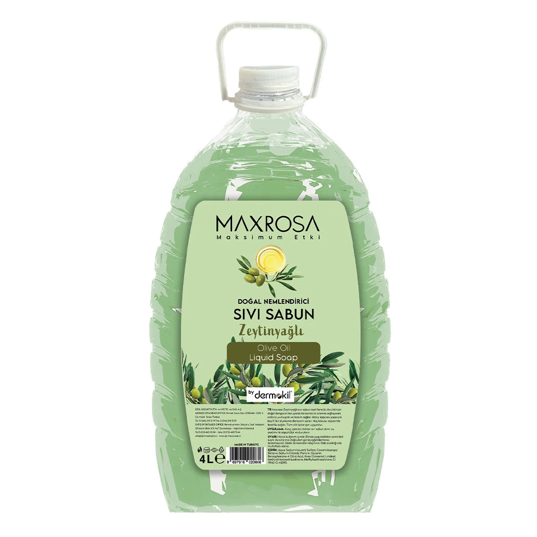 Doğal Nemlendirici Zeytinyağlı ve Mucizevi Kil Sıvı Sabun 4 lt