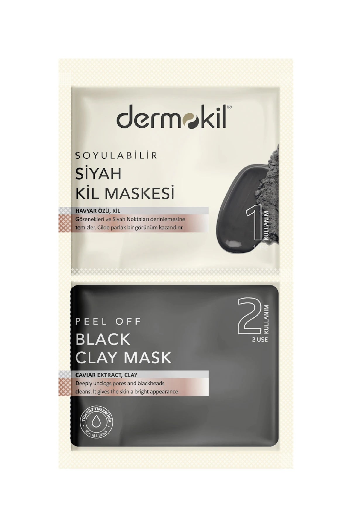 Soyulabilir Siyah Havyar Özlü Maske 2 x 7.5 ml