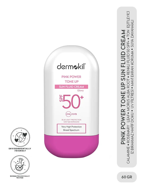 Pink Tone-Up Fluid Sun Cream SPF 50+ Pembe Ton Eşitleyici Fluid Güneş Koruyucu 60 gr