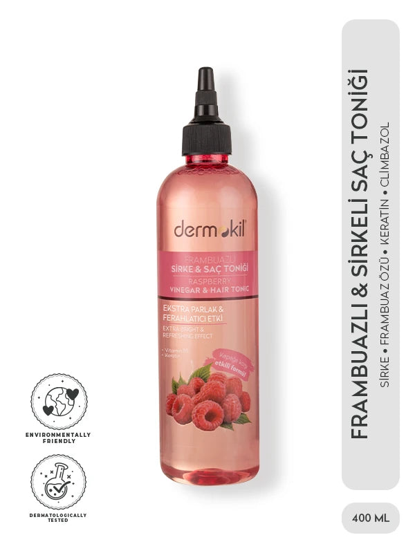 Ekstra Parlak ve Arındırıcı Frambuazlı ve Sirkeli Saç Toniği 400 ml
