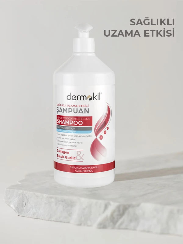 Kolajen & Siyah Sarımsak Sağlıklı Uzama Etkili Şampuan 1 lt