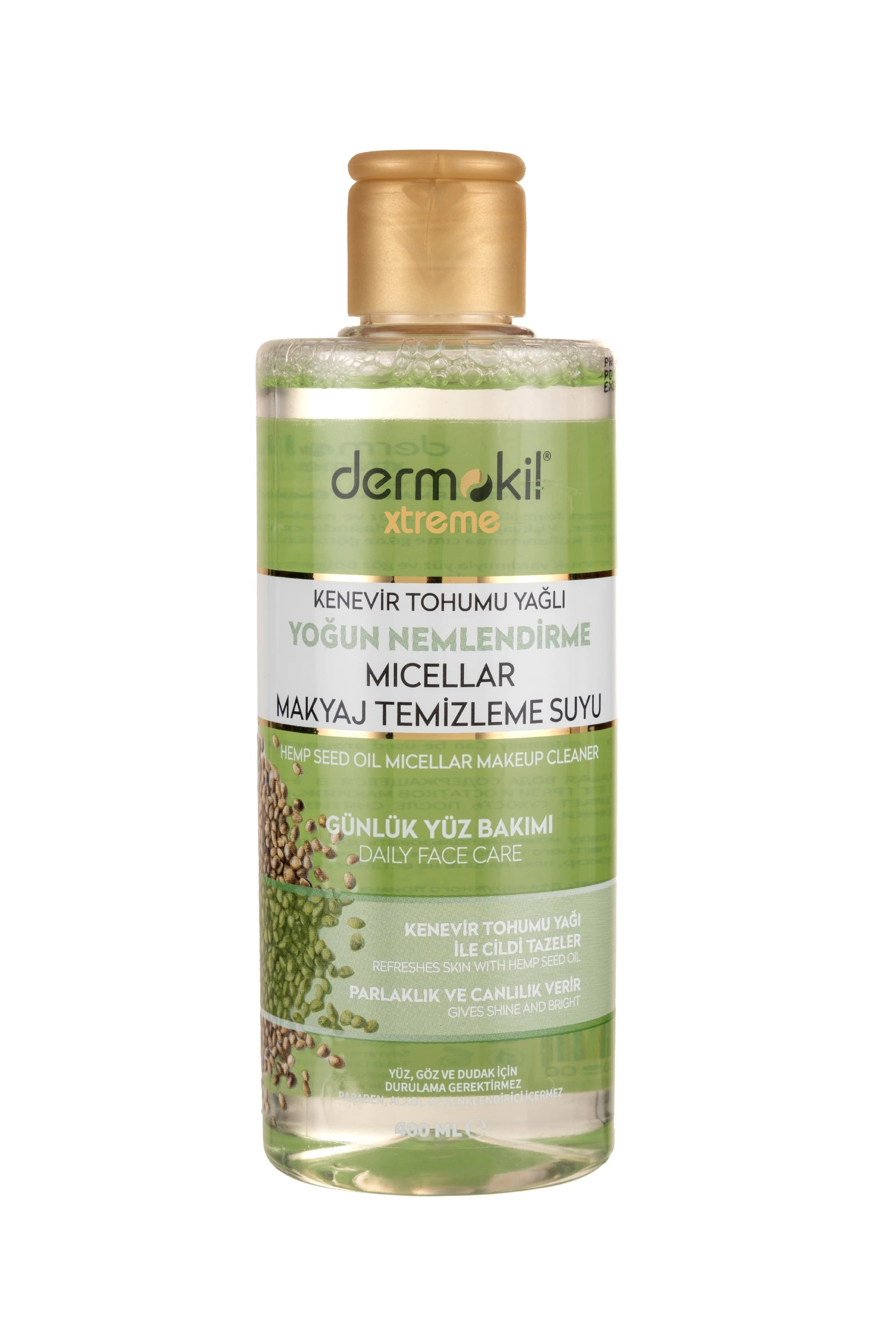 Kenevir Tohumu Yağı Yoğun Nemlendirme Micellar Makyaj Temizleme Suyu 400 ml