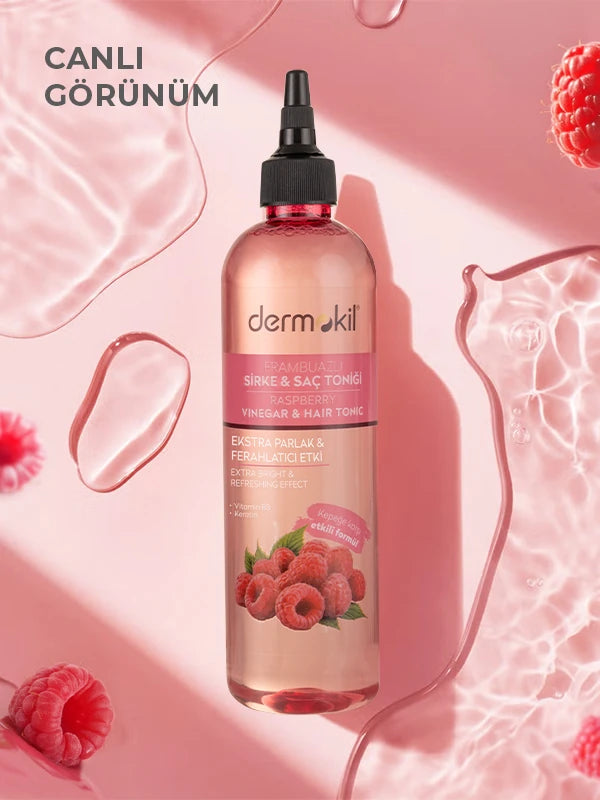 Ekstra Parlak ve Arındırıcı Frambuazlı ve Sirkeli Saç Toniği 400 ml