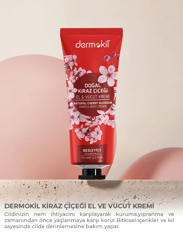 Kiraz Çiçeği Özlü Besleyici El ve Vücut Kremi 75ml