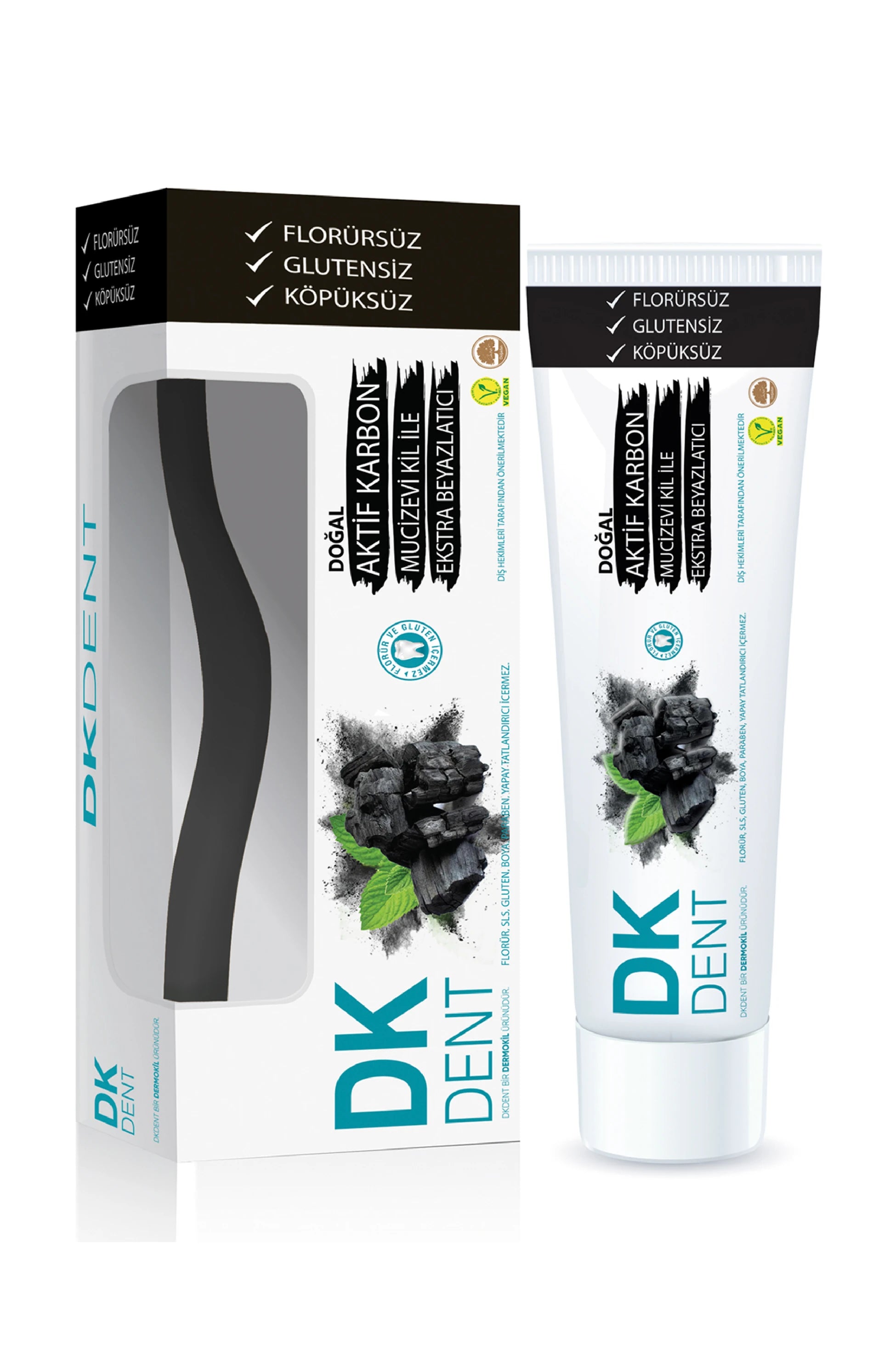 Aktif Karbonlu Florürsüz Diş Macunu 75 ml Diş Fırçası Hediyeli