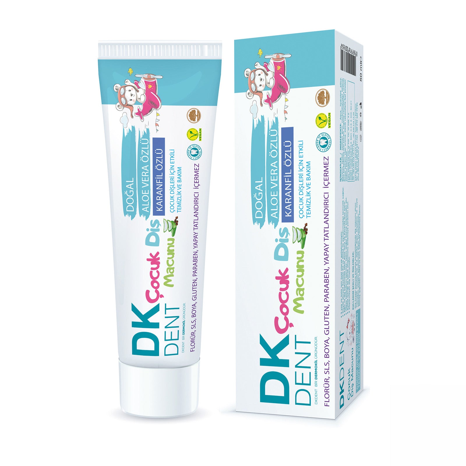 Karanfil Özlü Çocuk Diş Macunu 50 ml, Çocuk Diş Macunu, Dermokil.